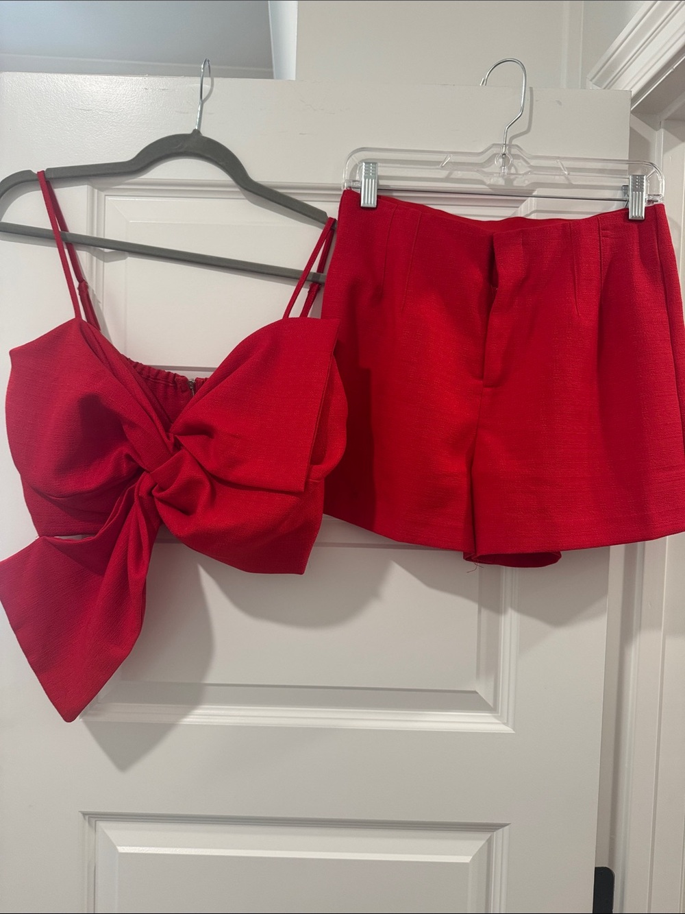 Red Women's Short and top set- Glam Brand